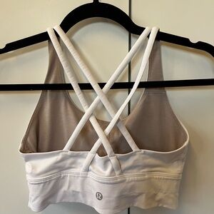 lululemon athletica Cream Cross-Back Sports Bra